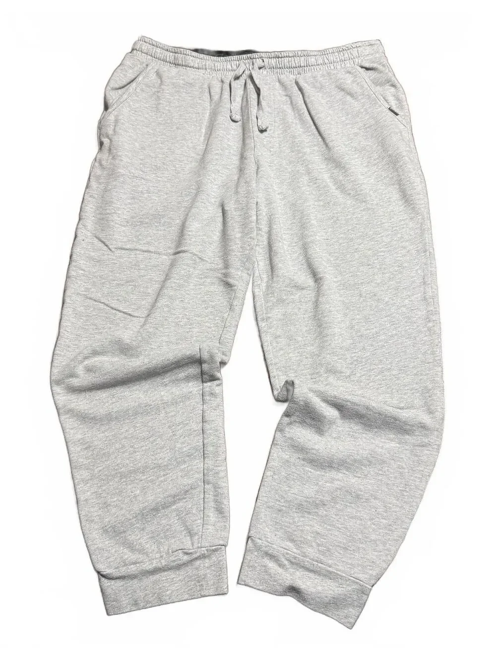 Eddie Bauer Mens Lounge Sweatpants L Heather Gray Cotton Blend Drawstring Soft
